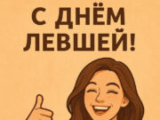 Открытка и поздравления на День левшей